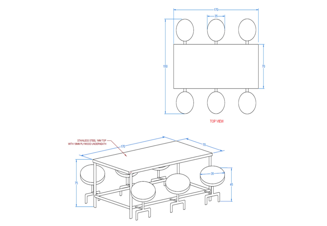Dining Table Drawing